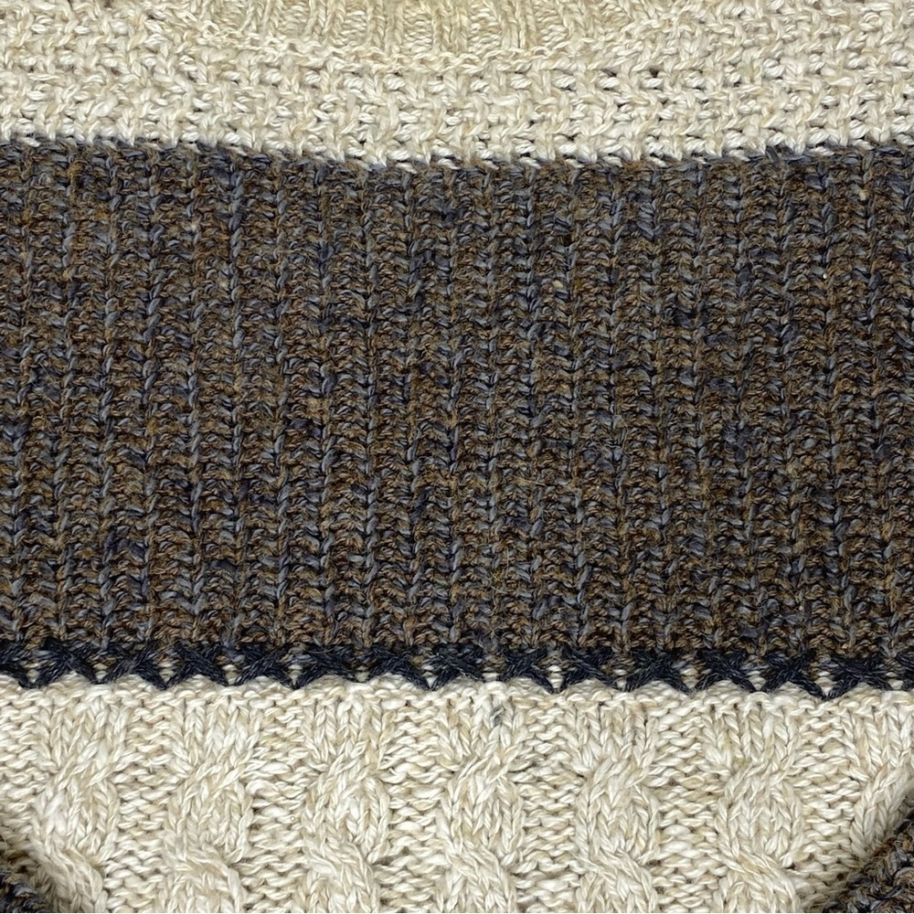 Vintage Eddie Bauer Cable Knit Wool Sweater Men's XL Made In USA Preppy Winter - Picture 4 of 5